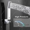 imageSR SUN RISE 12 Inches All Metal Square Shower System with Tub Spout Tub Shower Faucet Set High Pressure Rain Shower Head and Handheld Sprayer Combo Shower Fixtues Valve Included Polished ChromePolished Chrome