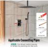 imageSR SUN RISE 16 Inch Ceiling Mounted Shower System Rain Mixer Shower Combo Set Rainfall Shower Head System Brushed Gold Shower Faucet Roughin Valve Body and Trim IncludedOil Rubbed Bronze