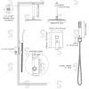 imageSR SUN RISE 16 Inch Ceiling Mounted Shower System Rain Mixer Shower Combo Set Rainfall Shower Head System Brushed Gold Shower Faucet Roughin Valve Body and Trim IncludedOil Rubbed Bronze