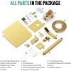 imageSR SUN RISE 16 Inch Ceiling Mounted Shower System Rain Mixer Shower Combo Set Rainfall Shower Head System Brushed Gold Shower Faucet Roughin Valve Body and Trim IncludedBrushed Gold