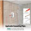 imageSR SUN RISE 16 Inch Ceiling Mounted Shower System Rain Mixer Shower Combo Set Rainfall Shower Head System Brushed Gold Shower Faucet Roughin Valve Body and Trim IncludedPolished Chrome