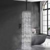 imageSR SUN RISE 16 Inch Ceiling Mounted Shower System Rain Mixer Shower Combo Set Rainfall Shower Head System Brushed Gold Shower Faucet Roughin Valve Body and Trim IncludedOil Rubbed Bronze