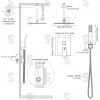 imageSR SUN RISE 16 Inch Ceiling Mounted Shower System Rain Mixer Shower Combo Set Rainfall Shower Head System Brushed Gold Shower Faucet Roughin Valve Body and Trim IncludedBrushed Nickel