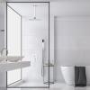 imageSR SUN RISE 16 Inch Ceiling Mounted Shower System Rain Mixer Shower Combo Set Rainfall Shower Head System Brushed Gold Shower Faucet Roughin Valve Body and Trim IncludedPolished Chrome
