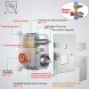 imageSR SUN RISE 16 Inch Ceiling Mounted Shower System Rain Mixer Shower Combo Set Rainfall Shower Head System Brushed Gold Shower Faucet Roughin Valve Body and Trim IncludedBrushed Nickel