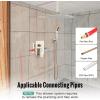 imageSR SUN RISE 16 Inch Ceiling Mounted Shower System Rain Mixer Shower Combo Set Rainfall Shower Head System Brushed Gold Shower Faucet Roughin Valve Body and Trim IncludedBrushed Nickel