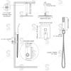 imageSR SUN RISE 16 Inch Ceiling Mounted Shower System Rain Mixer Shower Combo Set Rainfall Shower Head System Brushed Gold Shower Faucet Roughin Valve Body and Trim IncludedPolished Chrome