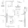 imageSR SUN RISE 16 Inch Ceiling Mounted Shower System Rain Mixer Shower Combo Set Rainfall Shower Head System Brushed Gold Shower Faucet Roughin Valve Body and Trim IncludedMatte Black