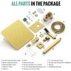 imageSR SUN RISE 16 Inch Ceiling Mounted Shower System Rain Mixer Shower Combo Set Rainfall Shower Head System Brushed Gold Shower Faucet Roughin Valve Body and Trim IncludedBrushed Gold