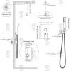 imageSR SUN RISE 16 Inch Ceiling Mounted Shower System Rain Mixer Shower Combo Set Rainfall Shower Head System Brushed Gold Shower Faucet Roughin Valve Body and Trim IncludedOil Rubbed Bronze