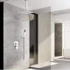 imageSR SUN RISE 16 Inch Ceiling Mounted Shower System Rain Mixer Shower Combo Set Rainfall Shower Head System Brushed Gold Shower Faucet Roughin Valve Body and Trim IncludedPolished Chrome