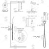 imageSR SUN RISE 16 Inch Ceiling Mounted Shower System Rain Mixer Shower Combo Set Rainfall Shower Head System Brushed Gold Shower Faucet Roughin Valve Body and Trim IncludedBrushed Nickel