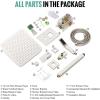 imageSR SUN RISE 16 Inch Ceiling Mounted Shower System Rain Mixer Shower Combo Set Rainfall Shower Head System Brushed Gold Shower Faucet Roughin Valve Body and Trim IncludedBrushed Nickel