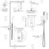 imageSR SUN RISE 16 Inch Ceiling Mounted Shower System Rain Mixer Shower Combo Set Rainfall Shower Head System Brushed Gold Shower Faucet Roughin Valve Body and Trim IncludedBrushed Gold