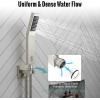 imageSR SUN RISE 16 Inch Ceiling Mounted Shower System Rain Mixer Shower Combo Set Rainfall Shower Head System Brushed Gold Shower Faucet Roughin Valve Body and Trim IncludedBrushed Nickel