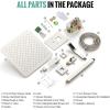 imageSR SUN RISE 16 Inch Ceiling Mounted Shower System Rain Mixer Shower Combo Set Rainfall Shower Head System Brushed Gold Shower Faucet Roughin Valve Body and Trim IncludedBrushed Nickel