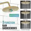 imageSR SUN RISE Shower Faucet  16 Inch Multifunctional High Pressure Shower Head System with Handheld Shower Head Fixtures  Valve Included  Brushed GoldBrushed Gold