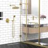 imageSR SUN RISE Shower Faucet  16 Inch Multifunctional High Pressure Shower Head System with Handheld Shower Head Fixtures  Valve Included  Brushed GoldBrushed Gold