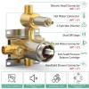 imageSR SUN RISE Shower Faucet  16 Inch Multifunctional High Pressure Shower Head System with Handheld Shower Head Fixtures  Valve Included  Brushed GoldBrushed Nickel