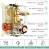 imageSR SUN RISE Shower Faucet  16 Inch Multifunctional High Pressure Shower Head System with Handheld Shower Head Fixtures  Valve Included  Brushed GoldBrushed Nickel