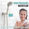 imageSR SUN RISE Shower Faucet  16 Inch Multifunctional High Pressure Shower Head System with Handheld Shower Head Fixtures  Valve Included  Brushed GoldBrushed Nickel