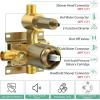 imageSR SUN RISE Shower Faucet  16 Inch Multifunctional High Pressure Shower Head System with Handheld Shower Head Fixtures  Valve Included  Brushed GoldBrushed Gold