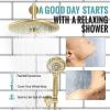 imageSR SUN RISE Shower Faucet  16 Inch Multifunctional High Pressure Shower Head System with Handheld Shower Head Fixtures  Valve Included  Brushed GoldBrushed Gold