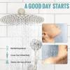 imageSR SUN RISE Shower Faucet  16 Inch Multifunctional High Pressure Shower Head System with Handheld Shower Head Fixtures  Valve Included  Brushed GoldBrushed Nickel
