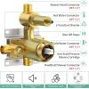 imageSR SUN RISE Shower Faucet  16 Inch Multifunctional High Pressure Shower Head System with Handheld Shower Head Fixtures  Valve Included  Brushed GoldBrushed Gold