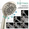 imageSR SUN RISE Shower Faucet  16 Inch Multifunctional High Pressure Shower Head System with Handheld Shower Head Fixtures  Valve Included  Brushed GoldBrushed Nickel