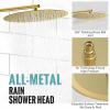 imageSR SUN RISE Shower Faucet  16 Inch Multifunctional High Pressure Shower Head System with Handheld Shower Head Fixtures  Valve Included  Brushed GoldBrushed Gold
