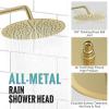 imageSR SUN RISE Shower Faucet  16 Inch Multifunctional High Pressure Shower Head System with Handheld Shower Head Fixtures  Valve Included  Brushed GoldBrushed Gold