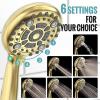 imageSR SUN RISE Shower Faucet  16 Inch Multifunctional High Pressure Shower Head System with Handheld Shower Head Fixtures  Valve Included  Brushed GoldBrushed Gold
