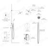 imageSR SUN RISE Shower Faucet  16 Inch Multifunctional High Pressure Shower Head System with Handheld Shower Head Fixtures  Valve Included  Brushed GoldBrushed Nickel
