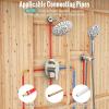imageSR SUN RISE Shower Faucet  16 Inch Multifunctional High Pressure Shower Head System with Handheld Shower Head Fixtures  Valve Included  Brushed GoldBrushed Nickel