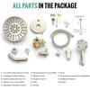 imageSR SUN RISE Shower Faucet  16 Inch Multifunctional High Pressure Shower Head System with Handheld Shower Head Fixtures  Valve Included  Brushed GoldBrushed Nickel