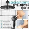 imageSR SUN RISE Shower Faucet  16 Inch Multifunctional High Pressure Shower Head System with Handheld Shower Head Fixtures  Valve Included  Brushed GoldMatte Black
