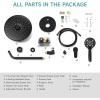 imageSR SUN RISE Shower Faucet  16 Inch Multifunctional High Pressure Shower Head System with Handheld Shower Head Fixtures  Valve Included  Brushed GoldMatte Black