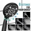 imageSR SUN RISE Shower Faucet  16 Inch Multifunctional High Pressure Shower Head System with Handheld Shower Head Fixtures  Valve Included  Brushed GoldMatte Black