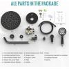 imageSR SUN RISE Shower Faucet  16 Inch Multifunctional High Pressure Shower Head System with Handheld Shower Head Fixtures  Valve Included  Brushed GoldMatte Black