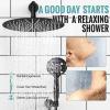 imageSR SUN RISE Shower Faucet  16 Inch Multifunctional High Pressure Shower Head System with Handheld Shower Head Fixtures  Valve Included  Brushed GoldMatte Black