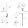 imageSR SUN RISE Shower Faucet  16 Inch Multifunctional High Pressure Shower Head System with Handheld Shower Head Fixtures  Valve Included  Brushed GoldOil Rubbed Bronze