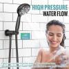 imageSR SUN RISE Shower Faucet  16 Inch Multifunctional High Pressure Shower Head System with Handheld Shower Head Fixtures  Valve Included  Brushed GoldOil Rubbed Bronze