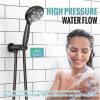 imageSR SUN RISE Shower Faucet  16 Inch Multifunctional High Pressure Shower Head System with Handheld Shower Head Fixtures  Valve Included  Brushed GoldOil Rubbed Bronze