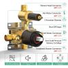 imageSR SUN RISE Shower Faucet  16 Inch Multifunctional High Pressure Shower Head System with Handheld Shower Head Fixtures  Valve Included  Brushed GoldOil Rubbed Bronze