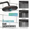 imageSR SUN RISE Shower Faucet  16 Inch Multifunctional High Pressure Shower Head System with Handheld Shower Head Fixtures  Valve Included  Brushed GoldOil Rubbed Bronze