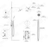 imageSR SUN RISE Shower Faucet  16 Inch Multifunctional High Pressure Shower Head System with Handheld Shower Head Fixtures  Valve Included  Brushed GoldOil Rubbed Bronze