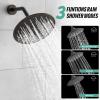 imageSR SUN RISE Shower Faucet  16 Inch Multifunctional High Pressure Shower Head System with Handheld Shower Head Fixtures  Valve Included  Brushed GoldOil Rubbed Bronze