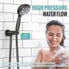 imageSR SUN RISE Shower Faucet  16 Inch Multifunctional High Pressure Shower Head System with Handheld Shower Head Fixtures  Valve Included  Brushed GoldOil Rubbed Bronze