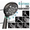 imageSR SUN RISE Shower Faucet  16 Inch Multifunctional High Pressure Shower Head System with Handheld Shower Head Fixtures  Valve Included  Brushed GoldOil Rubbed Bronze